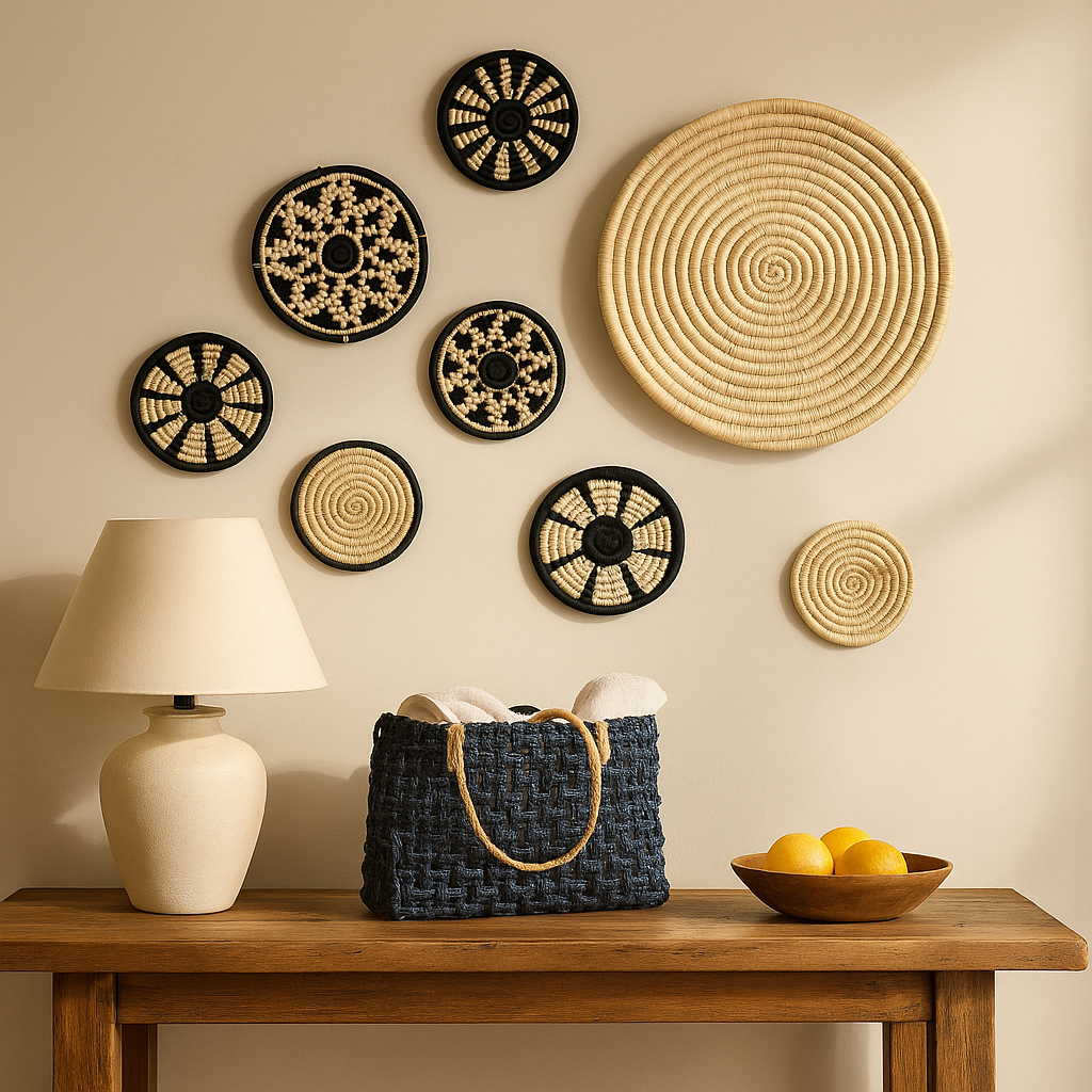 Forest Sabai Grass Natural Round Wall Basket
