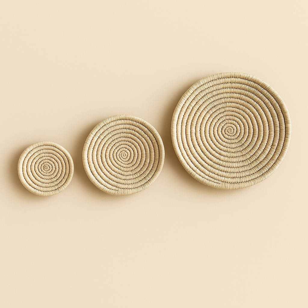 Forest Sabai Grass Natural Round Wall Basket