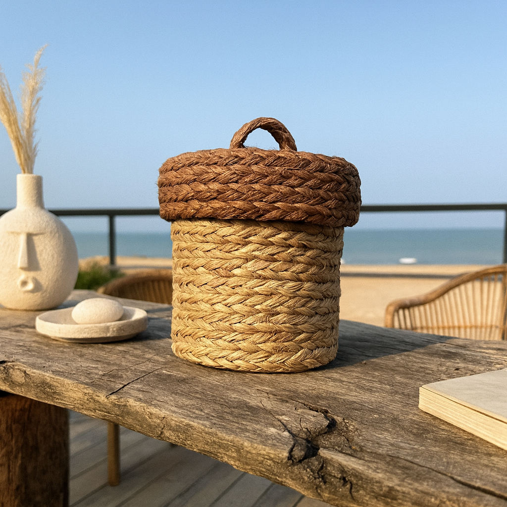 Sabai Grass Storage Basket With Lid