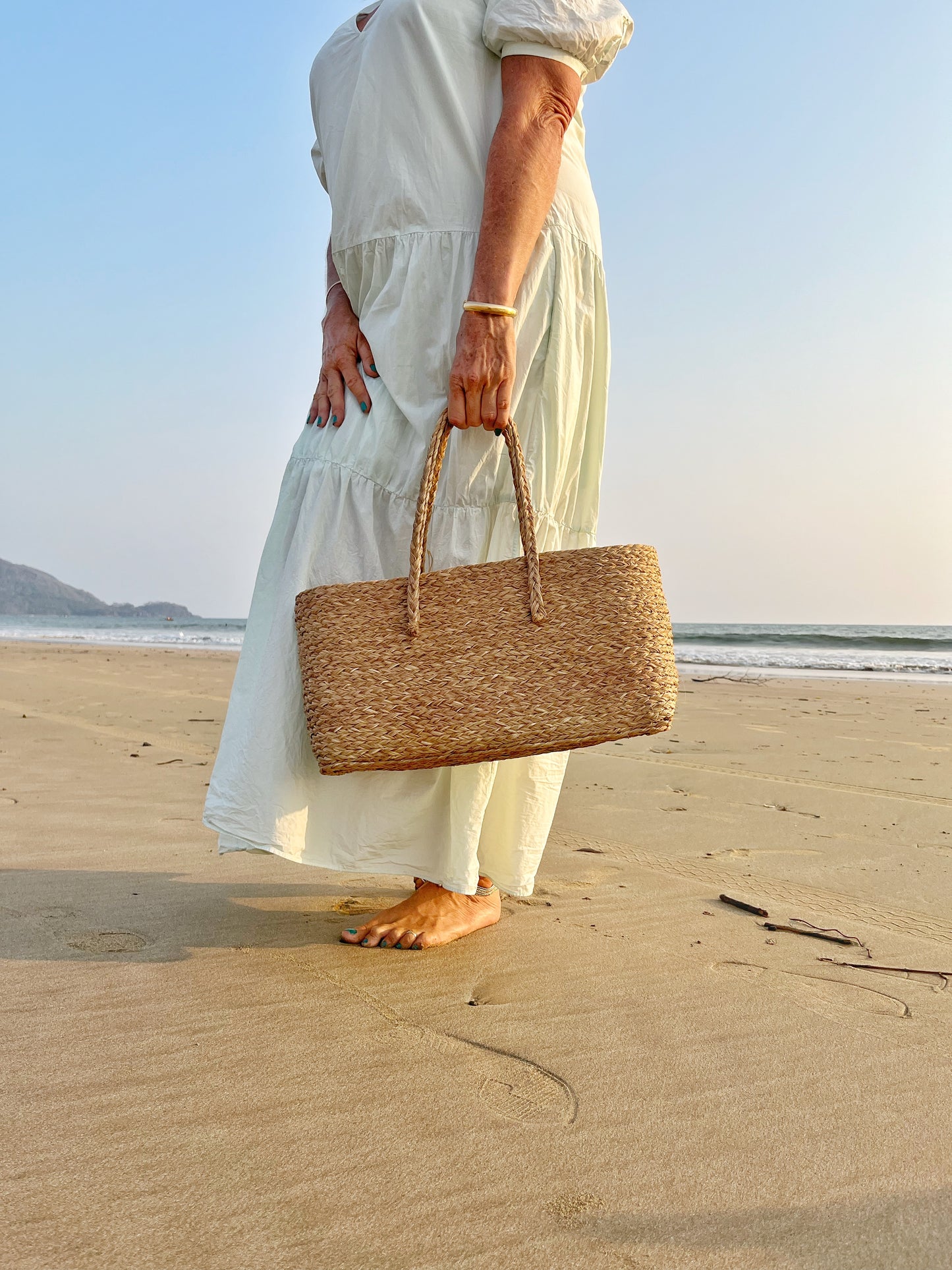 Sabai Grass Handwoven Beach Tote Bag