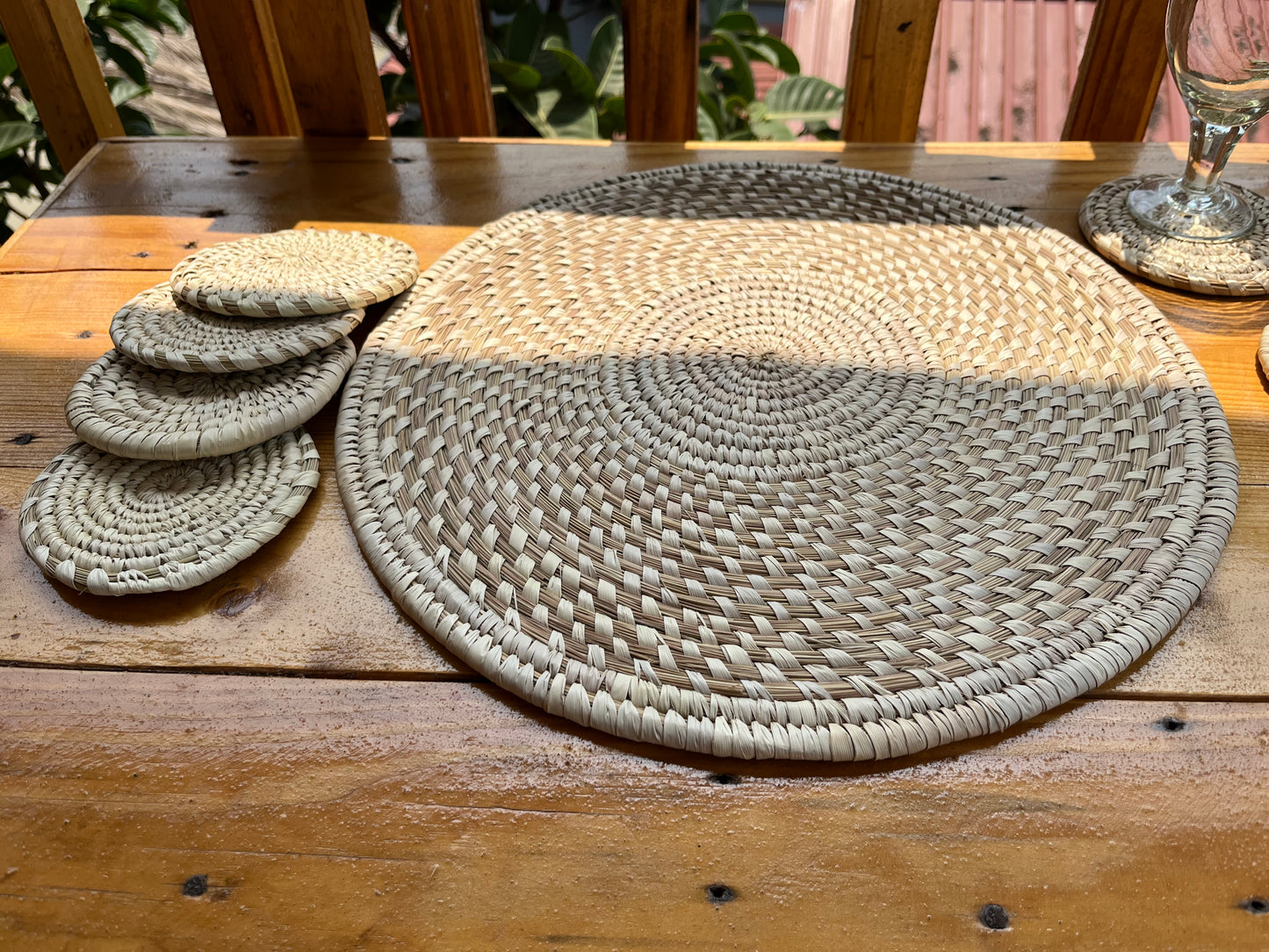 Handcrafted Sabai Grass Round Table Mat – Eco-Friendly, Natural Fiber Placemats for Dining Table Décor and Protection