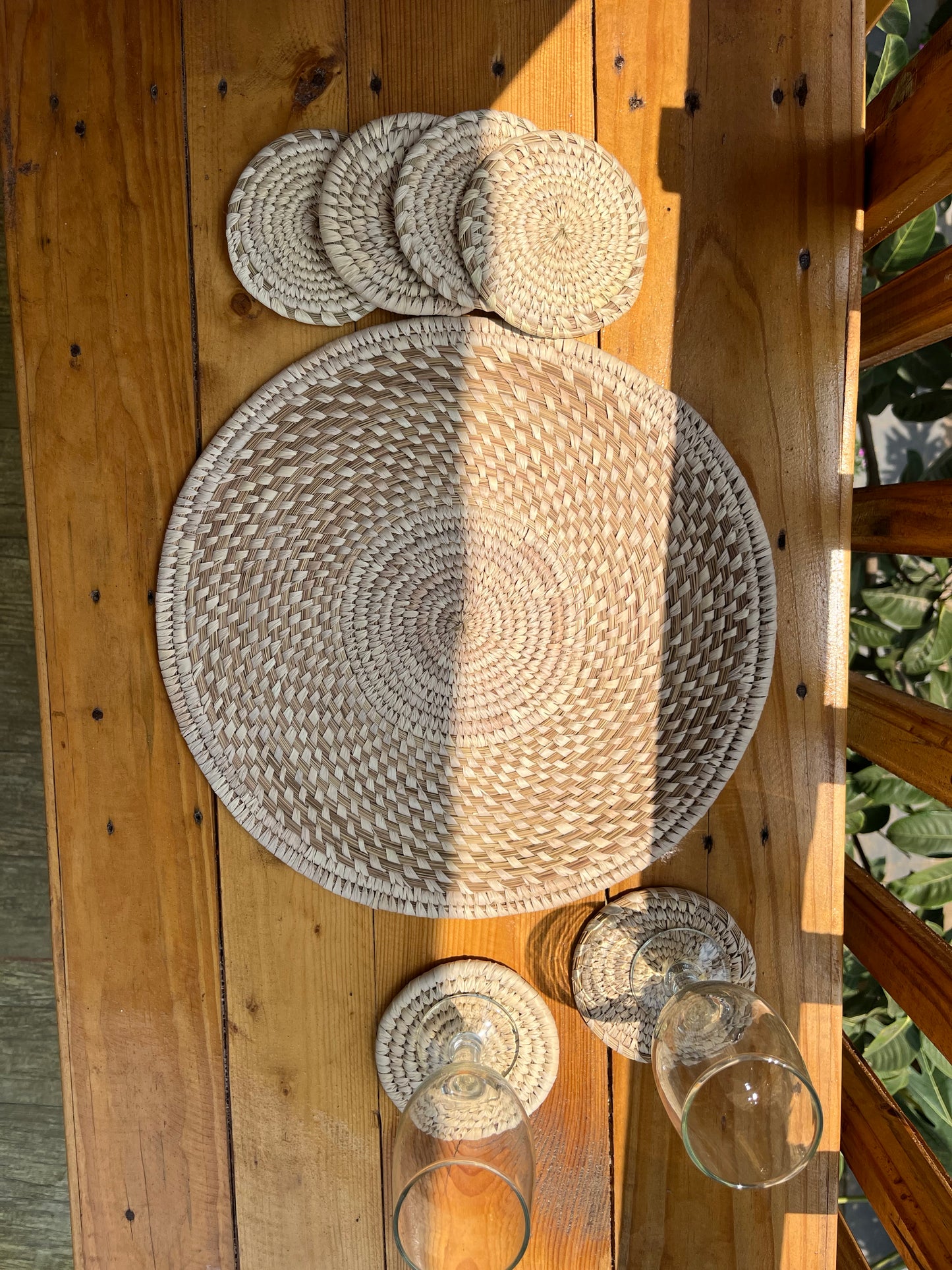 Handcrafted Sabai Grass Round Table Mat – Eco-Friendly, Natural Fiber Placemats for Dining Table Décor and Protection