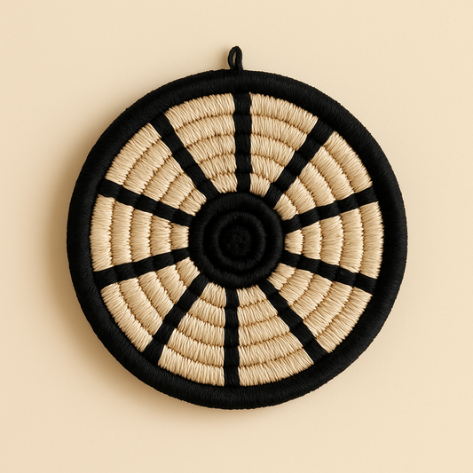 Elina Sabai Grass Natural Round Wall Basket