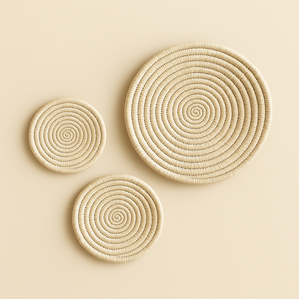 Forest Sabai Grass Natural Round Wall Basket