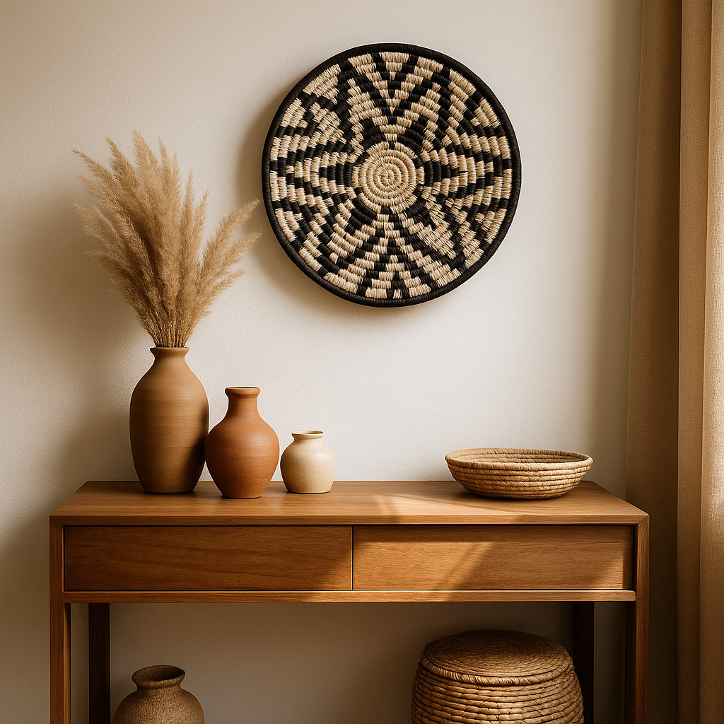 Fiona Sabai Grass Handwoven Wall Décor Basket