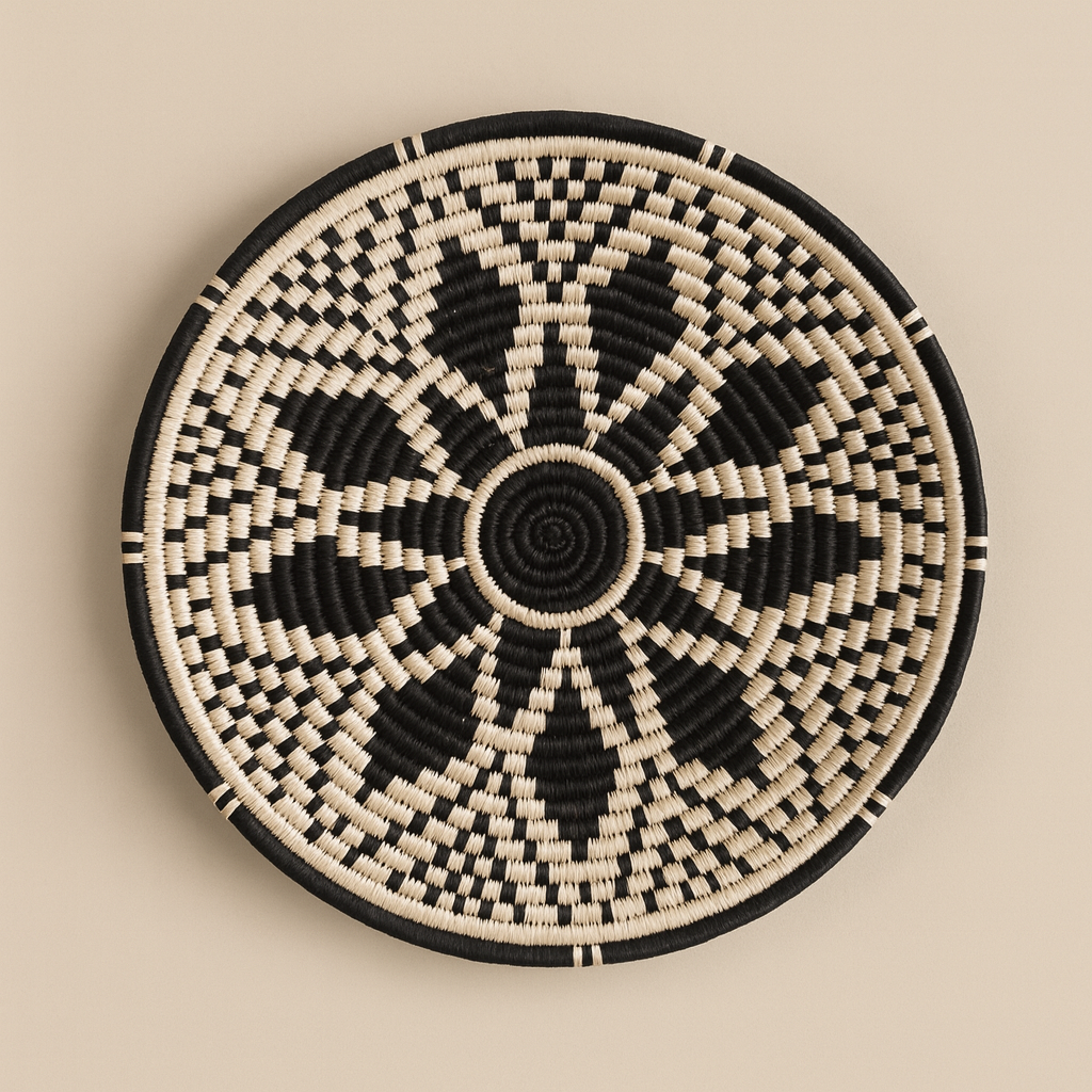 Sunburst Sabai Grass Handwoven Wall Décor Basket