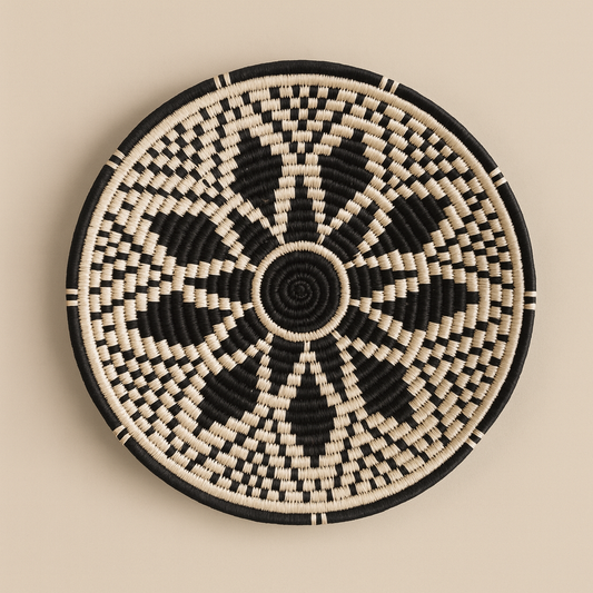 Sunburst Sabai Grass Handwoven Wall Décor Basket