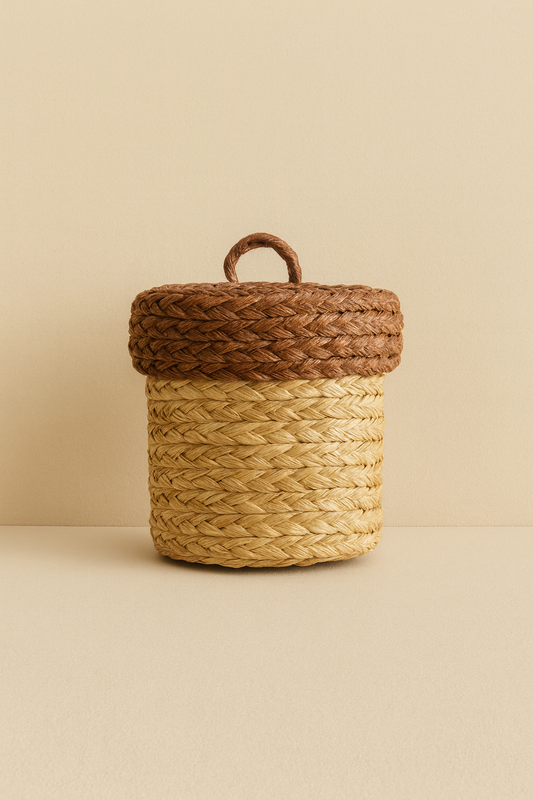 Sabai Grass Storage Basket With Lid