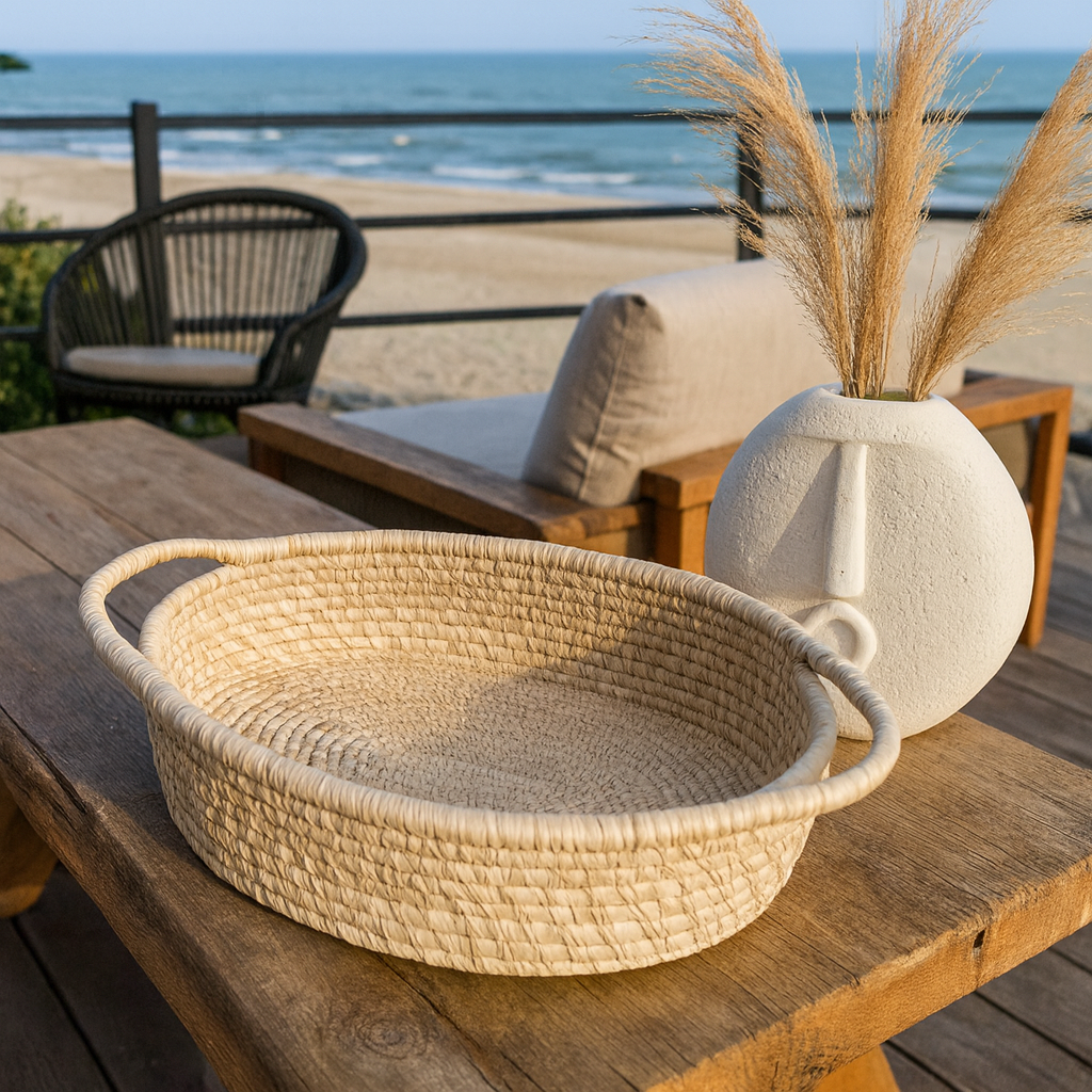 Handcrafted Sabai Grass Fruit Tray