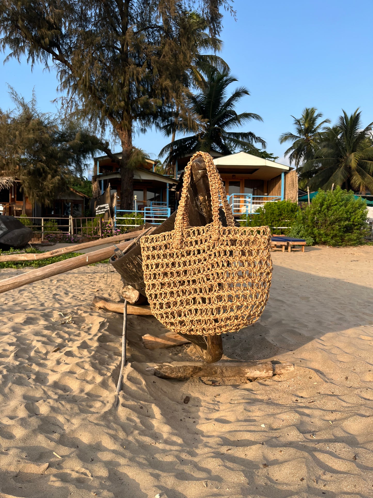 Handcrafted Sabai Grass Straw Beach Bag - Versatile, Eco-Friendly & Stylish