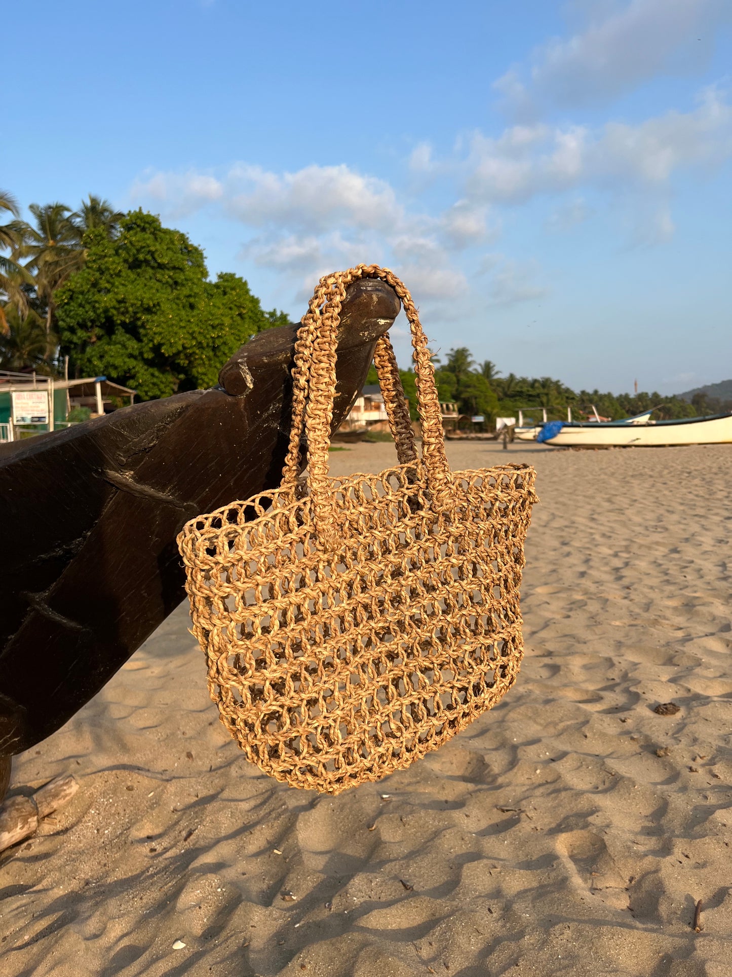 Handcrafted Sabai Grass Straw Beach Bag - Versatile, Eco-Friendly & Stylish