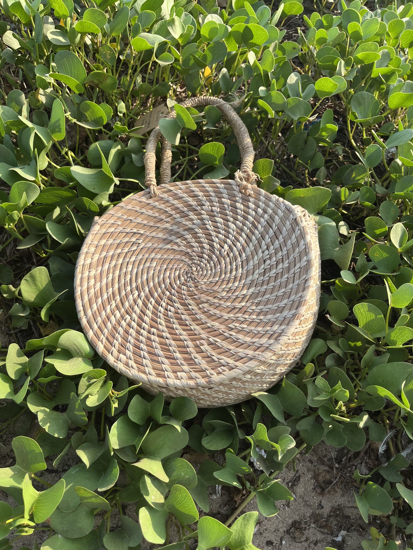 Handcrafted Sabai Grass Round Shoulder Bag - Eco-Friendly, Versatile & Stylish Outing