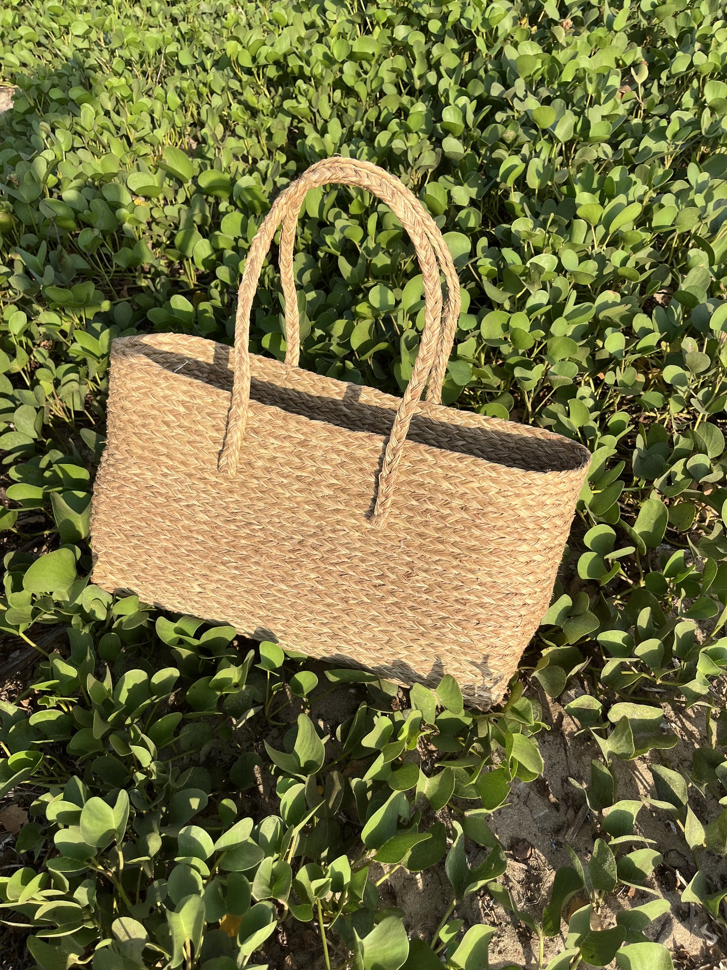 Handcrafted Sabai Grass Shopping Bag - Versatile, Eco-Friendly & Stylish