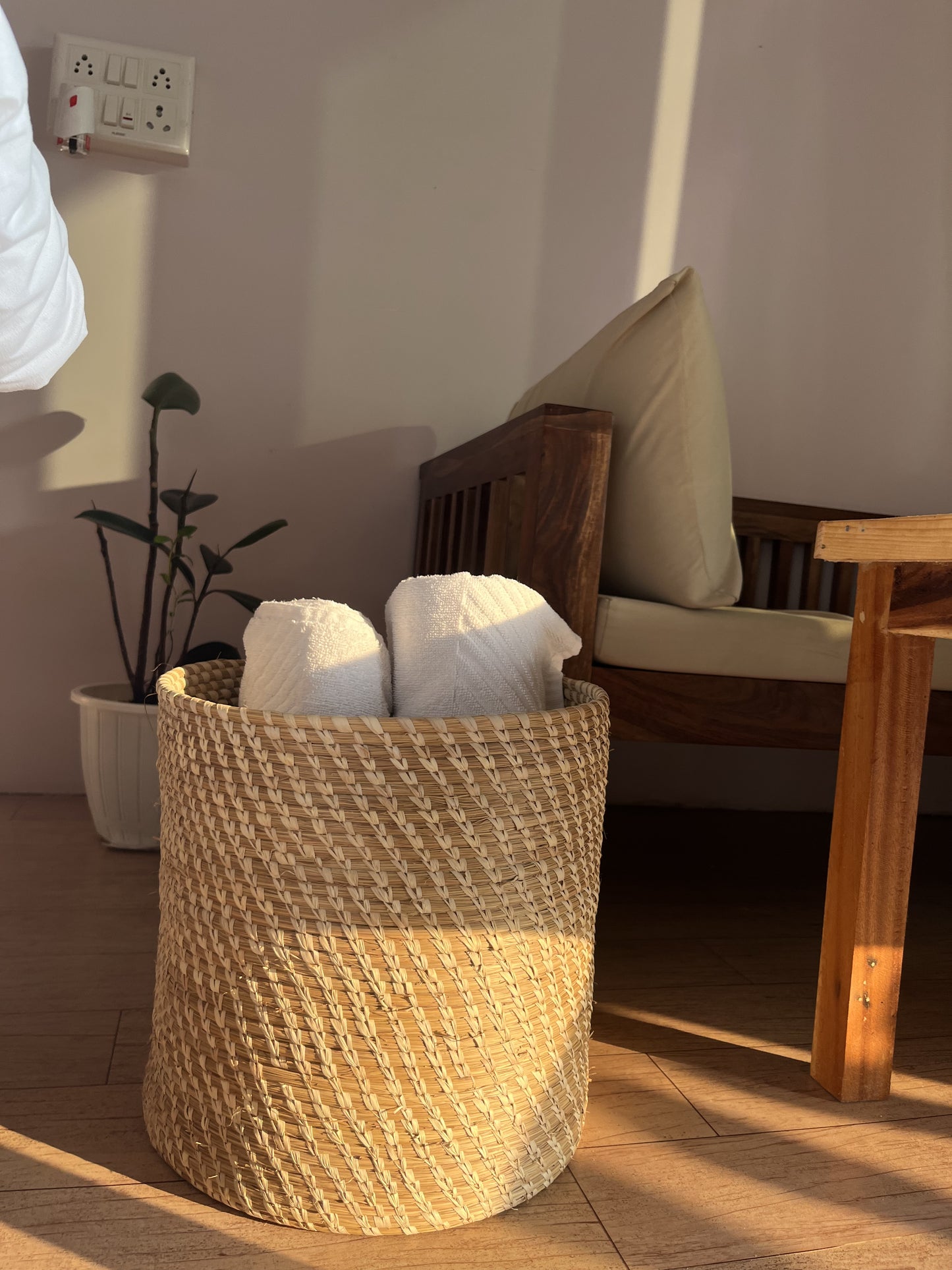 Handcrafted Sabai Grass Laundry Basket - Versatile, Eco-Friendly & Stylish